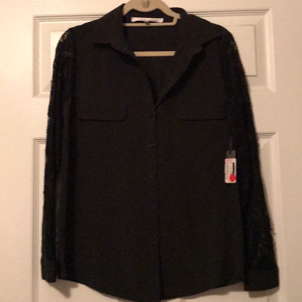 Lovers + friends black blouse